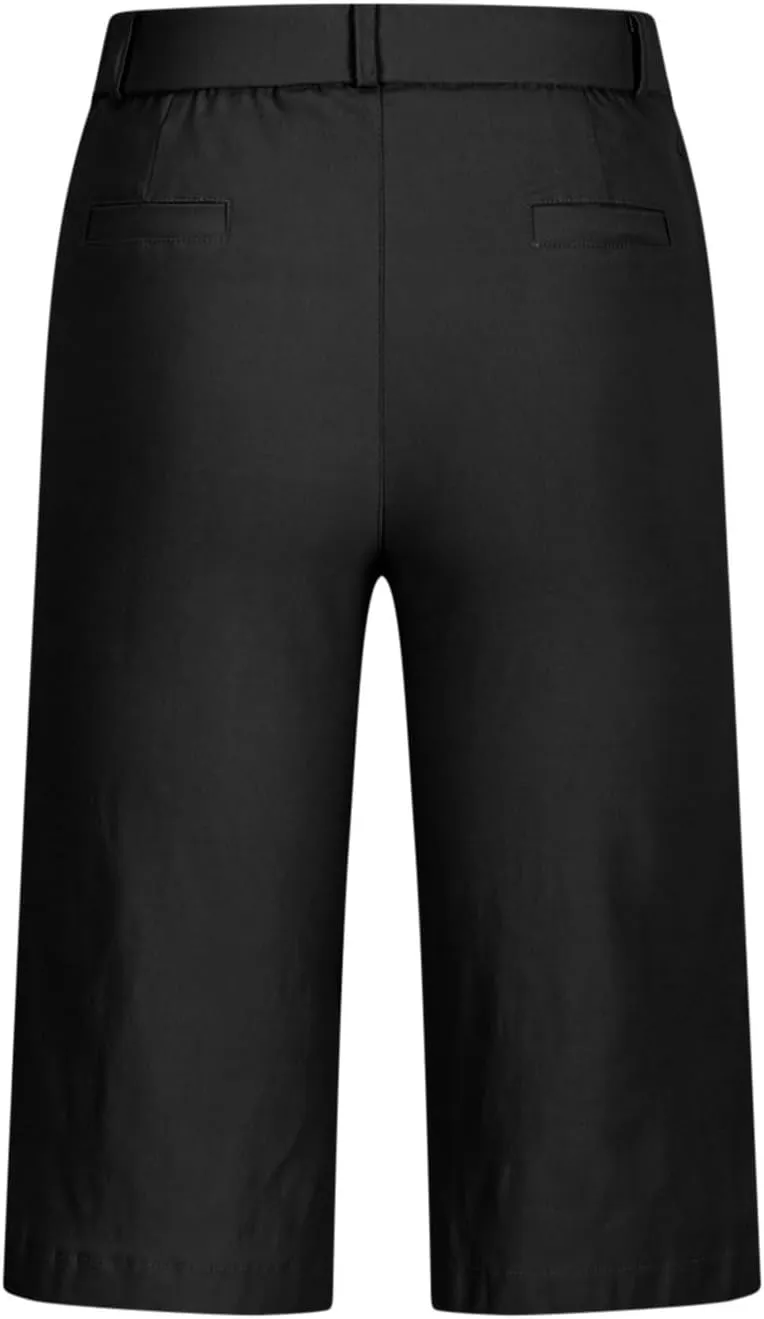 Women's Pull On Bermuda Shorts for Women 2025 Trendy Stretch Twill Short Dressy Casual High Waisted Summer Slacks