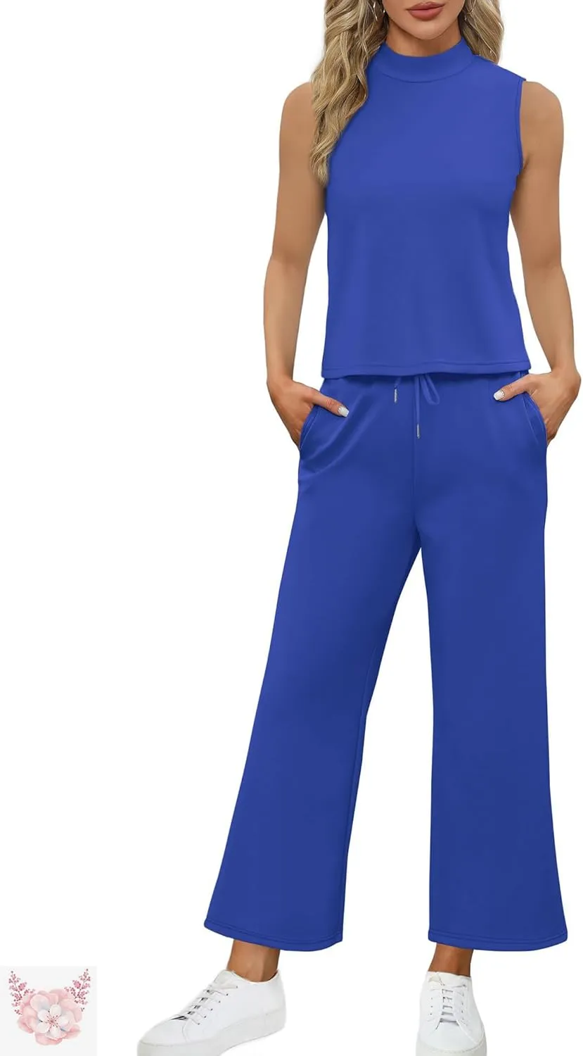 Women's Summer Dressy Wide Leg Suit Shorts Pants Business Suit Pants, Two Piece Sets for Women Summer,Vacation Travel Outfits