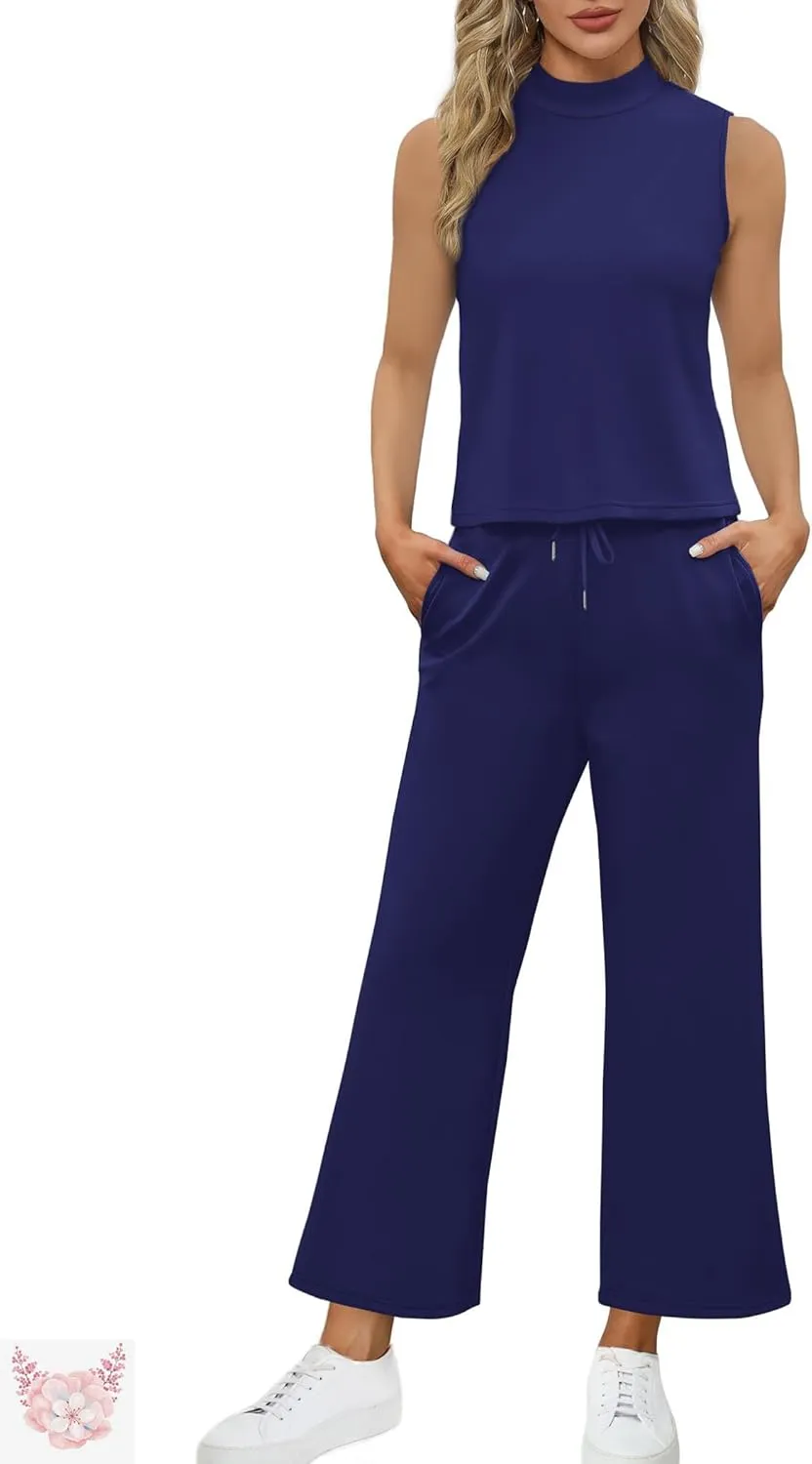 Women's Summer Dressy Wide Leg Suit Shorts Pants Business Suit Pants, Two Piece Sets for Women Summer,Vacation Travel Outfits