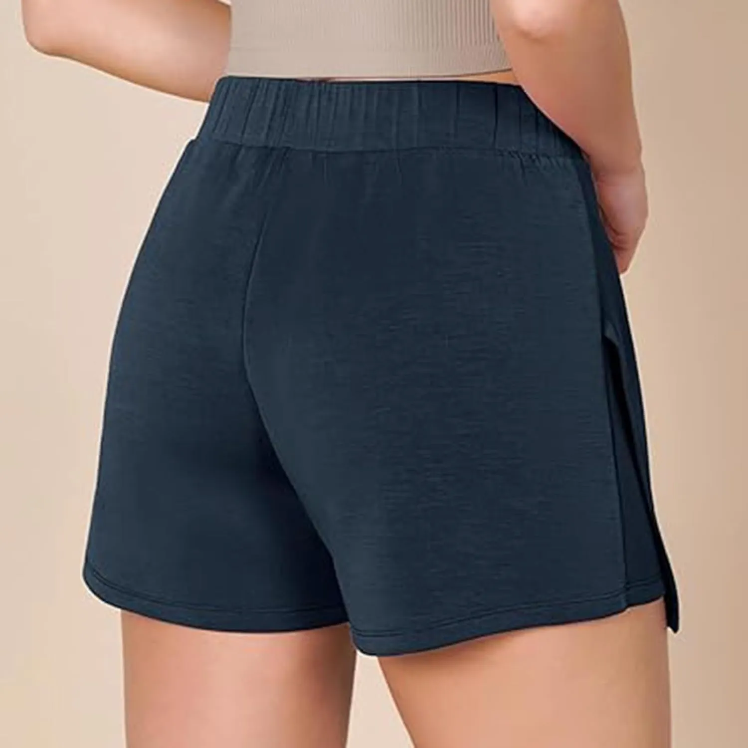 Womens Summer Skorts Soft Comfy Slimming Skirt with Built-in Shorts 2025 Solid Color High-Waisted Stretchy Skort