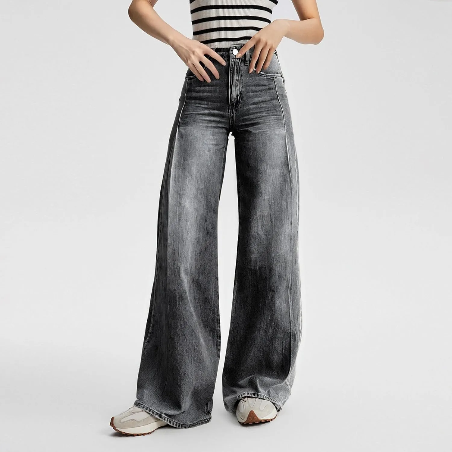 Womens Wide Leg Jeans High Waist Baggy Jeans Casual Loose Boyfriend Jeans Denim Pants Y2K Outfits